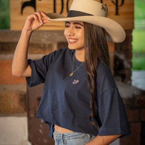 Camisetas Oversized Mujer Azul