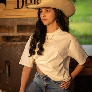 Camisetas Oversized Mujer Beige