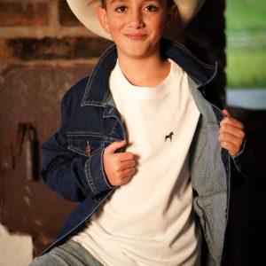 Camisetas Básicas Hombre Blanca (Caballo Azul)