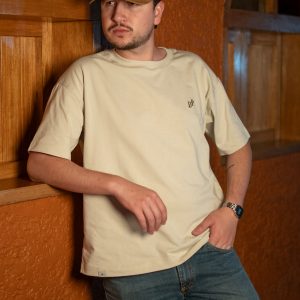 Camisetas Oversized Hombre Pardo